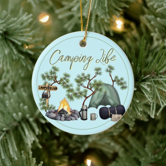 Camping Family Life Ornament für den Baum (Baum)