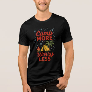 Camping Feuer Zelt Wandern Natur T-Shirt Tri-Blend Shirt