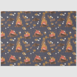 Camping Fire Outdoor Adventure & Marshmallows Seidenpapier