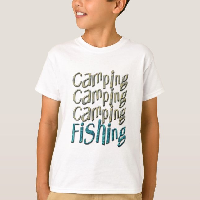 Camping Fischen T-Shirt (Vorderseite)