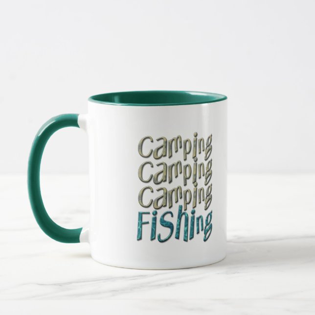Camping Fischen Tasse (Links)
