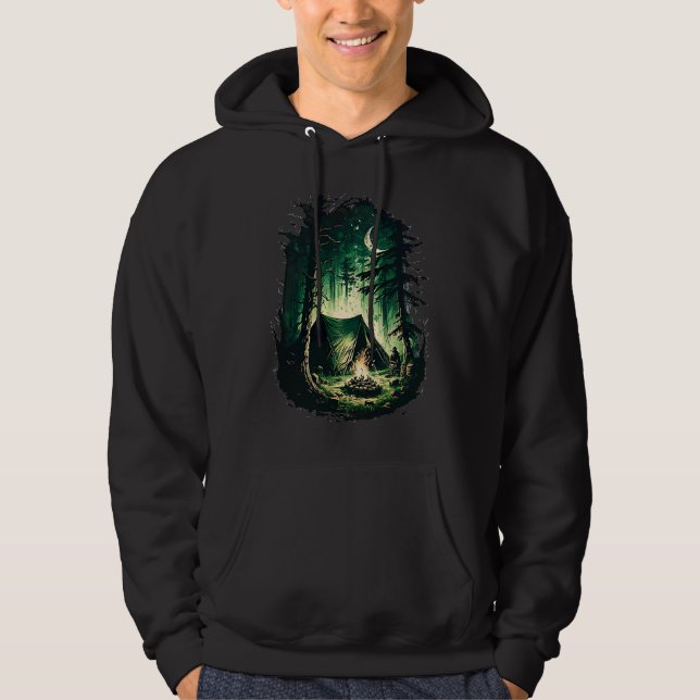 Camping Forest Holiday WoMo Caravan Natural Tent C Hoodie (Vorderseite)