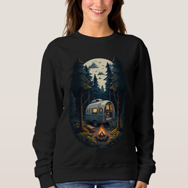 Camping Forest Holiday WoMo Caravan Natural Tent C Sweatshirt (Vorderseite)