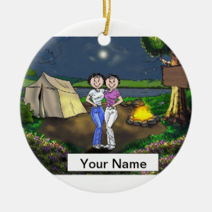 Camping - Frauen und Frauen Keramikornament