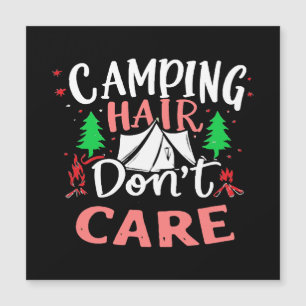 Camping-Frisur ist mir egal lustig Magnetkarte