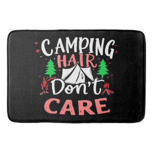 Camping-Frisur ist mir egal, witzig Badematte