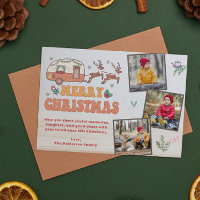 Camping Frohe Weihnachtsfoto Collage Rentier