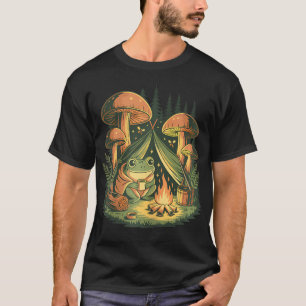 Camping Frosch Lagerfeuer Wildnis Outdoor T-Shirt