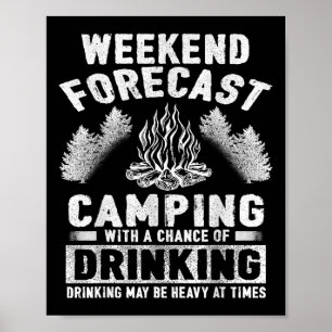 Camping Fun Weekend Forecast Camping mit Chance Poster