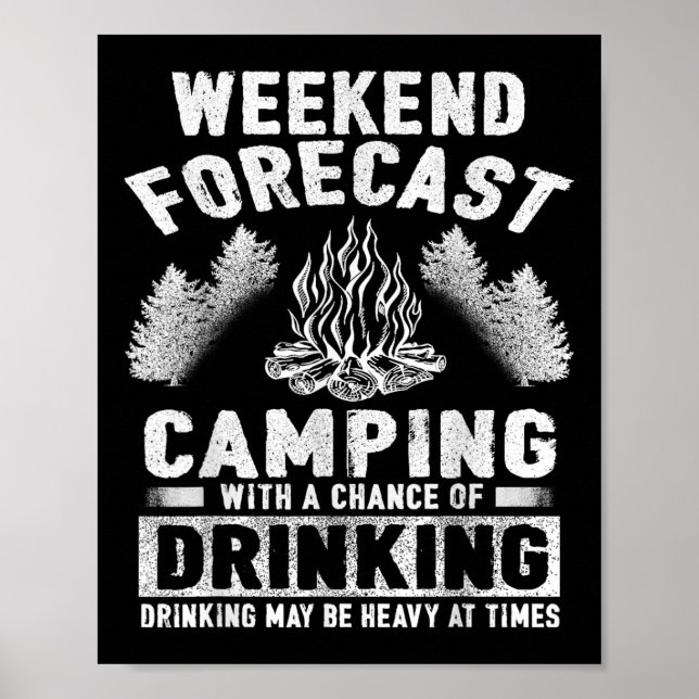 Camping Fun Weekend Forecast Camping mit Chance Poster (Vorne)