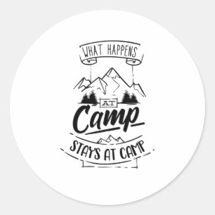 Camping Funny Camper Sprichwort Campingplatz Runder Aufkleber
