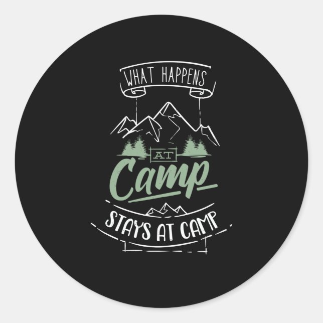 Camping Funny Camper Sprichwort Campingplatz Runder Aufkleber (Vorderseite)