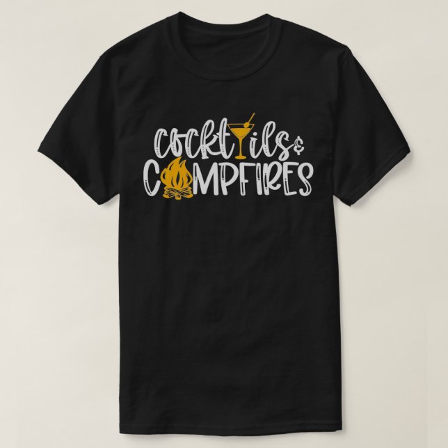 Camping für Campingplätze und Cocktails  T-Shirt (Design vorne)