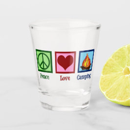 Camping für niedliche Liebe Schnapsglas