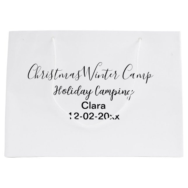 Camping für Winterurlaub Große Geschenktüte (Vorderseite)