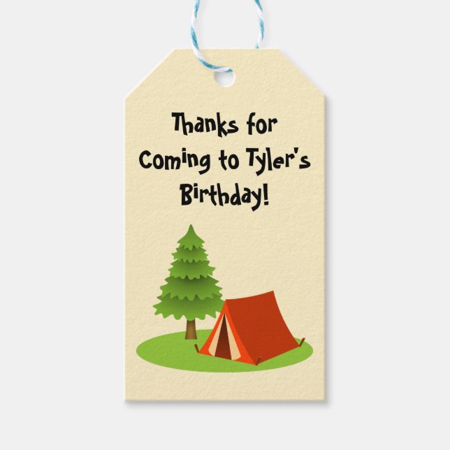 Camping-Gastgeschenk-Tag Geschenkanhänger (Vorderseite)