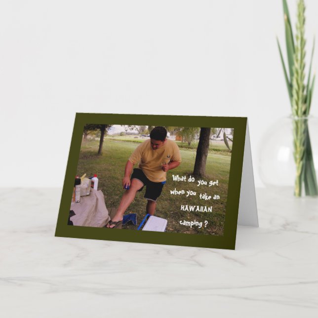 Camping, Geburtstag Karte (Vorderseite)