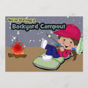 Camping Geburtstagsparty Cards Einladung