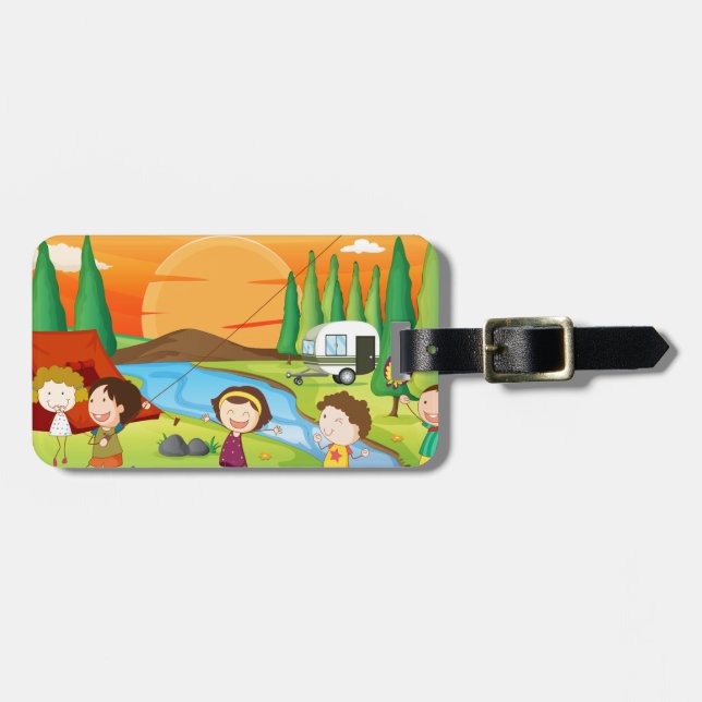 Camping Gepäckanhänger (Vorderseite horizontal)