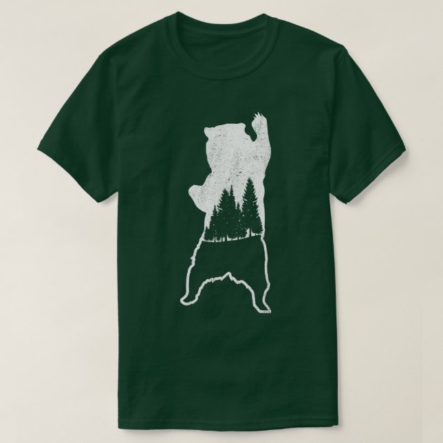 Camping Gifts For Camper Men Women Kids Waving Bea T-Shirt (Design vorne)