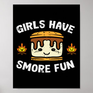 Camping Girls haben mehr Spaß Camper Girls Kinder Poster