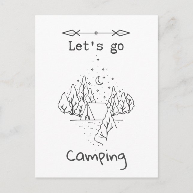 Camping "Go" lasse Postkarte (Vorderseite)