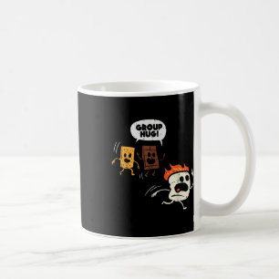 Camping-Gruppe Umarmen Smores Lustiger Marshmallow Kaffeetasse