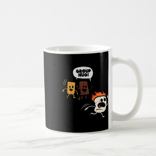 Camping-Gruppenumarmung Smores Lustiger Marshmallo Kaffeetasse (Rechts)