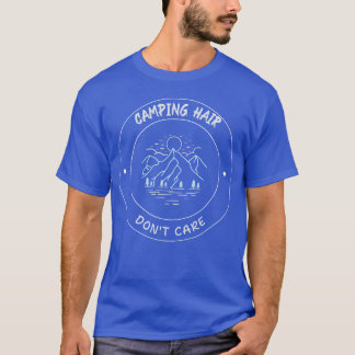 Camping-Haar, egal, lustiger Camping-Junge T-Shirt