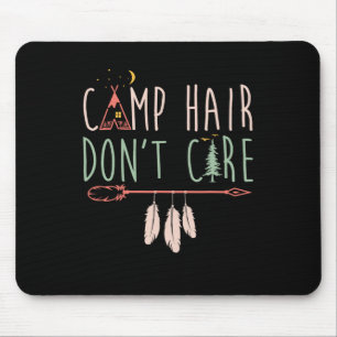 Camping-Haar, egal, lustiges Camping, Outdoor-Camp Mousepad