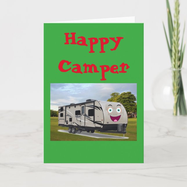 Camping Happy Retirement in der RV von Funnycoomb Karte (Vorderseite)
