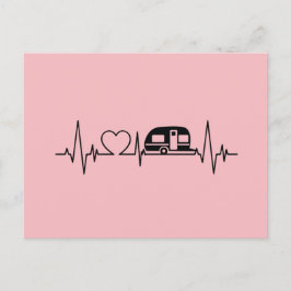 Camping Heartbeat Postkarte