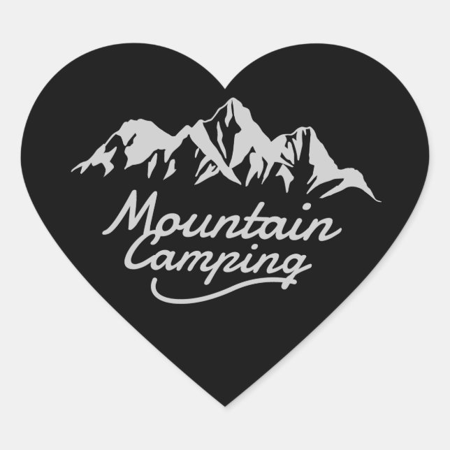 Camping Herz-Aufkleber (Vorderseite)