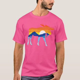 Camping Hiking Retro Mountains Outrs Camp Moose gi T-Shirt
