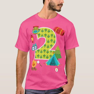Camping Hinterhof Sleepover 2 Jahre alt 2. Geburts T-Shirt