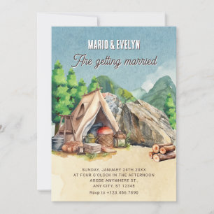 Camping-Hochzeit Einladung
