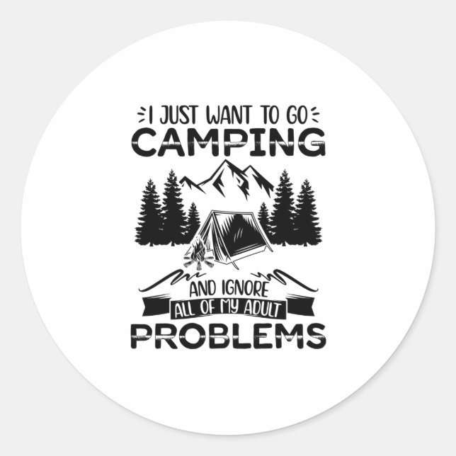 Camping Holidays | Camper Campsite Nature Gifts Runder Aufkleber (Vorderseite)