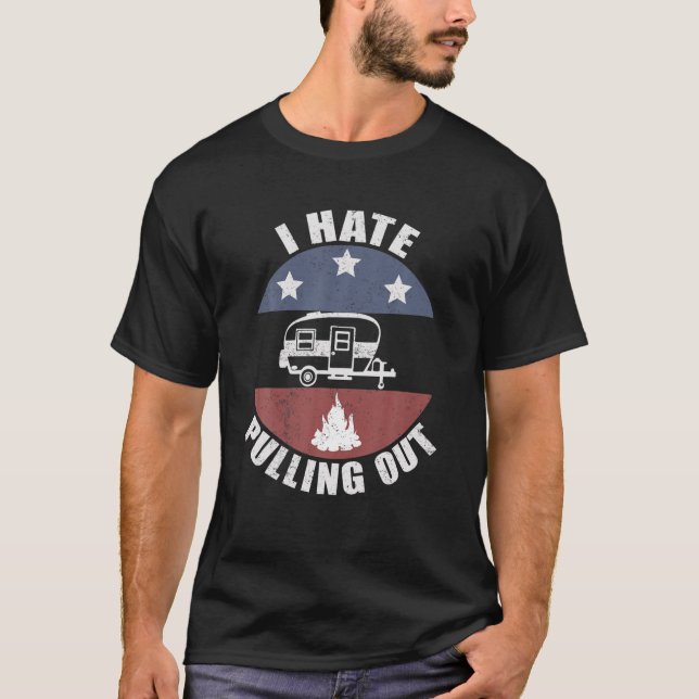 Camping I Hasse Vintage Campingreise T-Shirt (Vorderseite)