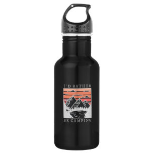 Camping - I Would Rather Be Camping Edelstahlflasche