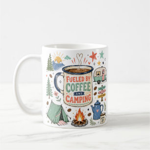 Camping-Illustration Kaffeetasse