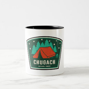Camping im Chugach National Forest Zweifarbige Tasse