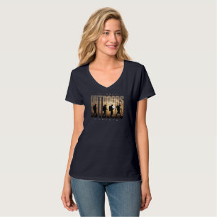 Camping im Freien Women's V-Neck T-Shirt