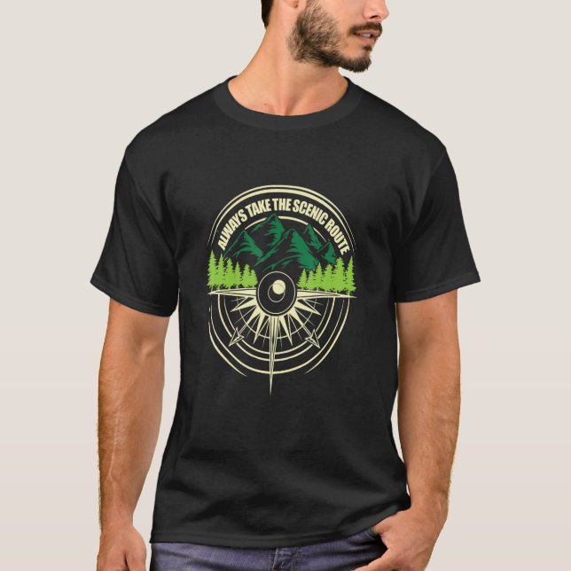 Camping immer Landschaftliche Route Abenteuer einn T-Shirt (Vorderseite)
