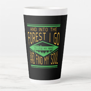 Camping - In den Wald gehe ich Funny Camping Milchtasse