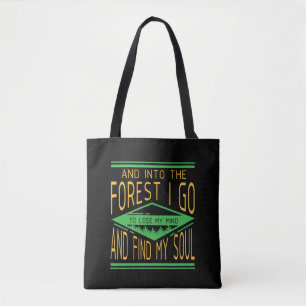 Camping - In den Wald gehe ich Funny Camping Tasche