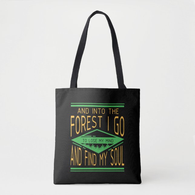 Camping - In den Wald gehe ich sonniges Camping Tasche (Vorderseite)
