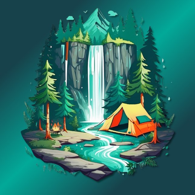 Camping in der Natur T-Shirt (Von Creator hochgeladen)