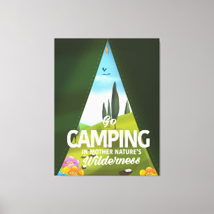 Camping in der Wildnis der Mutter Natur Leinwanddruck