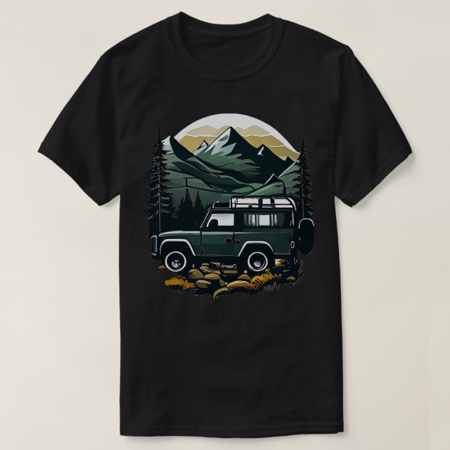 Camping in Land Rover 2 T-Shirt (Design vorne)