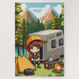 Camping in Pixel Art